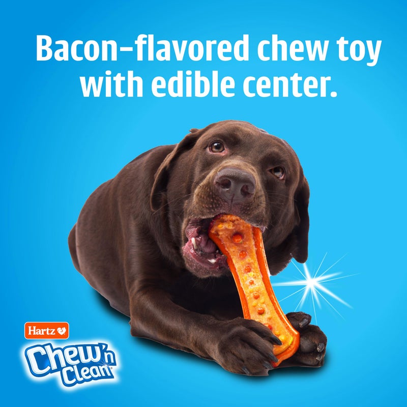 Hartz Chew 'n Clean Dental Duo Bacon Flavored Dental Dog Chew Toy and Treat - Extra Small - Image 3
