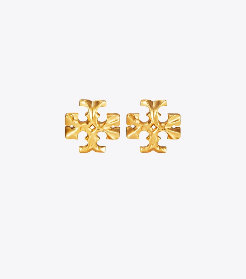 Tory Women's Lacquered Raised Logo Stud Earrings - Image 1