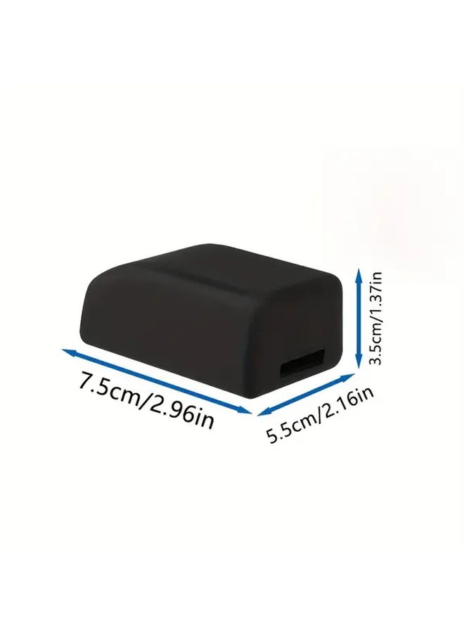 2Pcs Black Universal Silicone Seat Belt Buckle Cover Protector Easy Install Scratch Resistant - Image 2