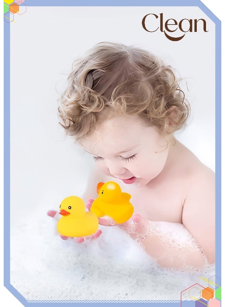 Clean 4-Piece Duck Family Bath Toy Set — Floating Rubber Duck Family (Bath Toys & Party Decorations) — Suitable for Toddlers, Boys, and Girls - Image 5