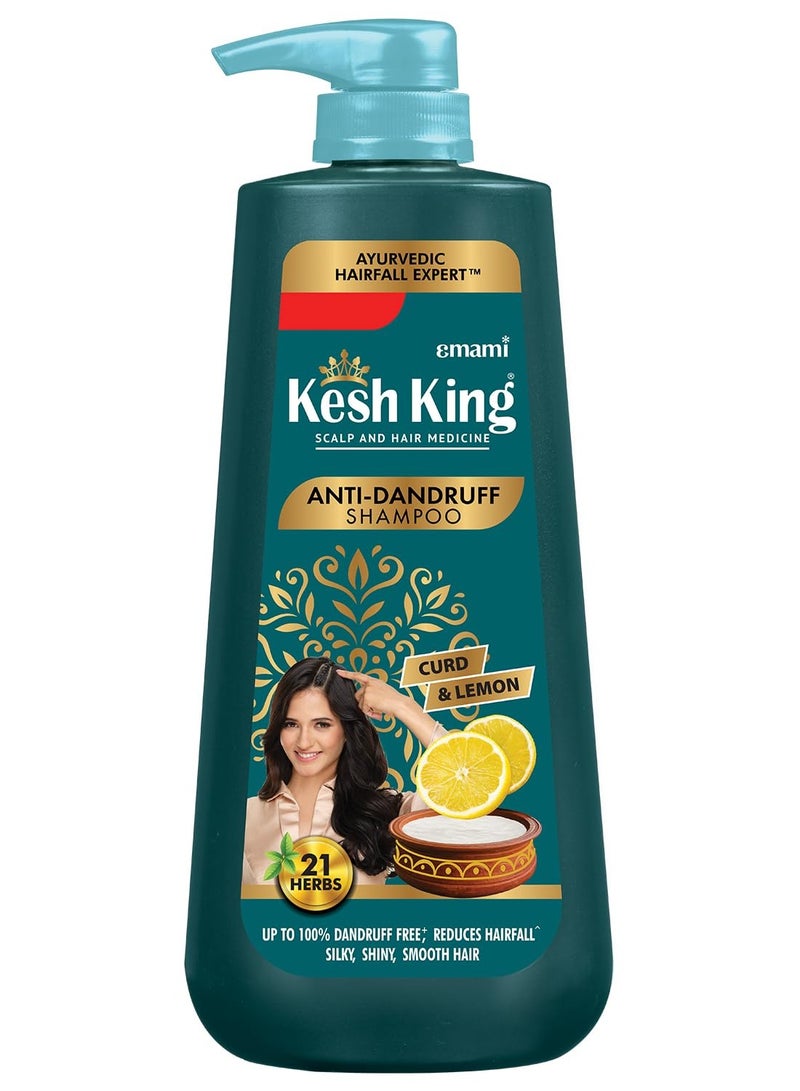Kesh King Ayurvedic Anti-Dandruff Shampoo | Reduces hair fall | Soothes itchy scalp | No Paraben & No Silicon | 21 natural ingredients | Enriched with curd, lemon & neem | 600 ml - Image 1