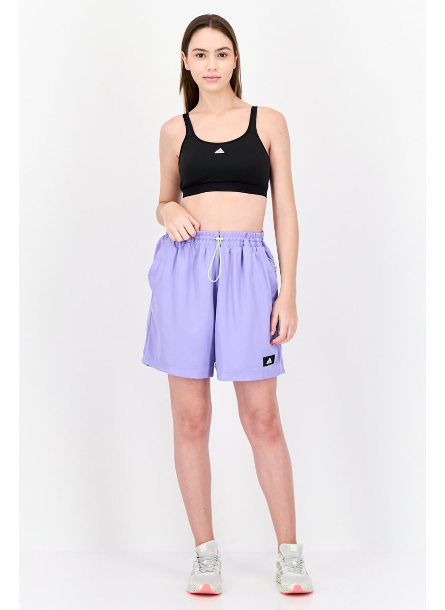 Adidas Women Sportswear Fit Training Shorts, Purple  - Image 4