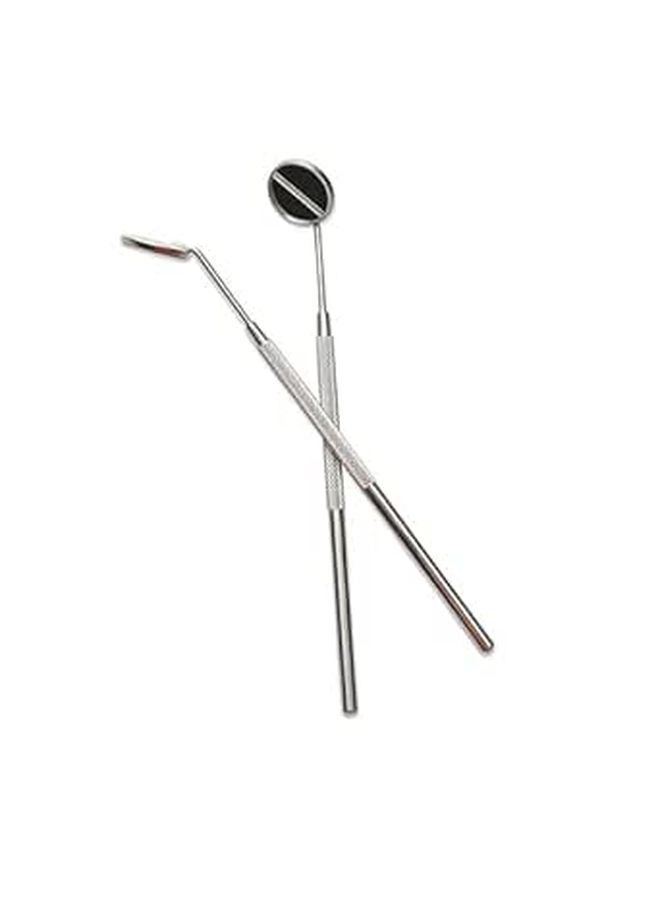 Stainless Steel Eyelash Extension Mirror 2 Pack Non Slip Lightweight Makeup Tool - Image 1
