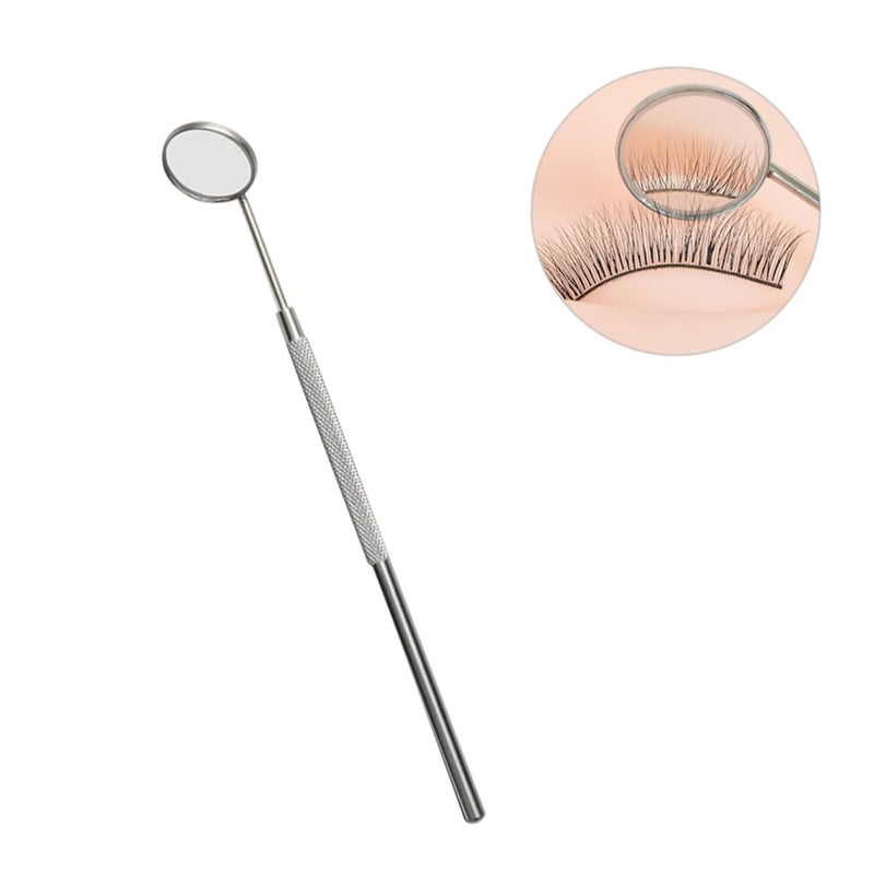 Stainless Steel Eyelash Extension Mirror 2 Pack Non Slip Lightweight Makeup Tool - Image 5