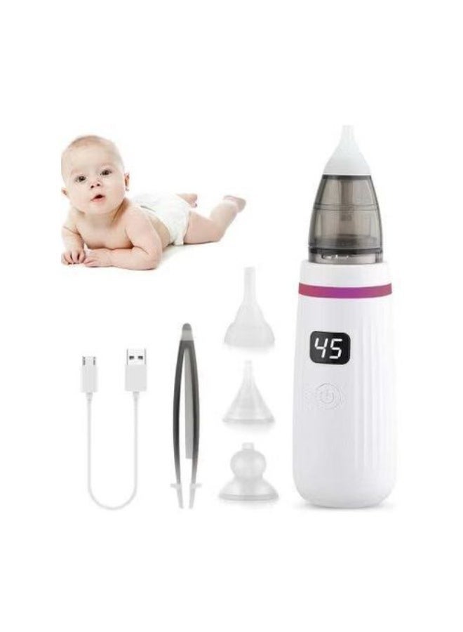 Electric Nasal Aspirator for Babies & Toddlers – 5 Suction Levels with 3 Safe Silicone Tips, Digital LED Display & USB-C Charging Port for Easy Cleaning and Comfortable Breathing - Image 1
