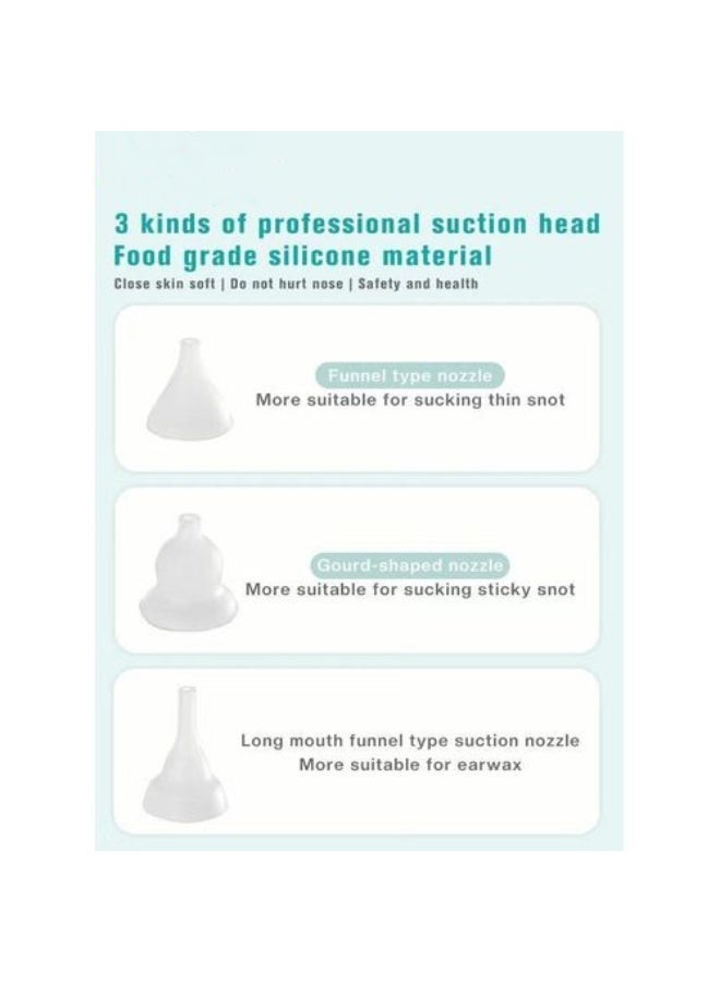 Electric Nasal Aspirator for Babies & Toddlers – 5 Suction Levels with 3 Safe Silicone Tips, Digital LED Display & USB-C Charging Port for Easy Cleaning and Comfortable Breathing - Image 2