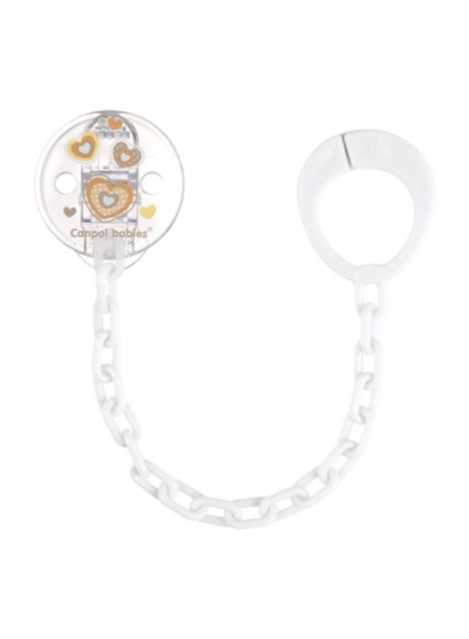 Canpol Babies Newborn Baby Soother Holder Transparent/White 0m+ - Image 2