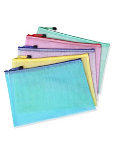 Generic A4 Folder, Zip Lock Mesh Document Files Plastic Wallet Folder for School Office Home Homework Travel Storage  - Image 1