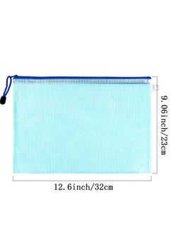 Generic A4 Folder, Zip Lock Mesh Document Files Plastic Wallet Folder for School Office Home Homework Travel Storage  - Image 2