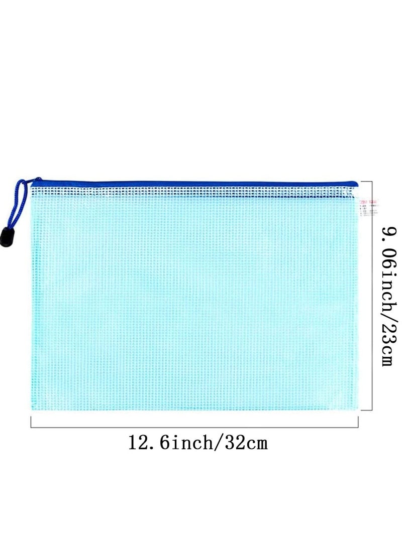 Generic - A4 Folder, Zip Lock Mesh Document Files Plastic Wallet Folder for School Office Home Homework Travel Storage - Image 1