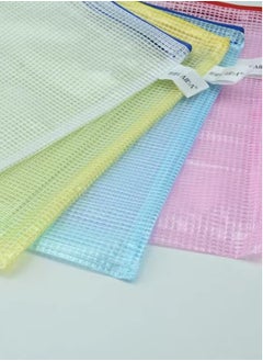 Generic A4 Folder, Zip Lock Mesh Document Files Plastic Wallet Folder for School Office Home Homework Travel Storage  - Image 3