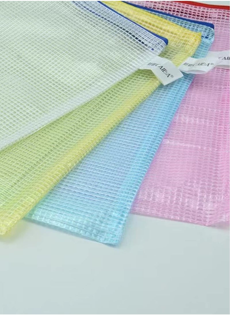 Generic - A4 Folder, Zip Lock Mesh Document Files Plastic Wallet Folder for School Office Home Homework Travel Storage - Image 1