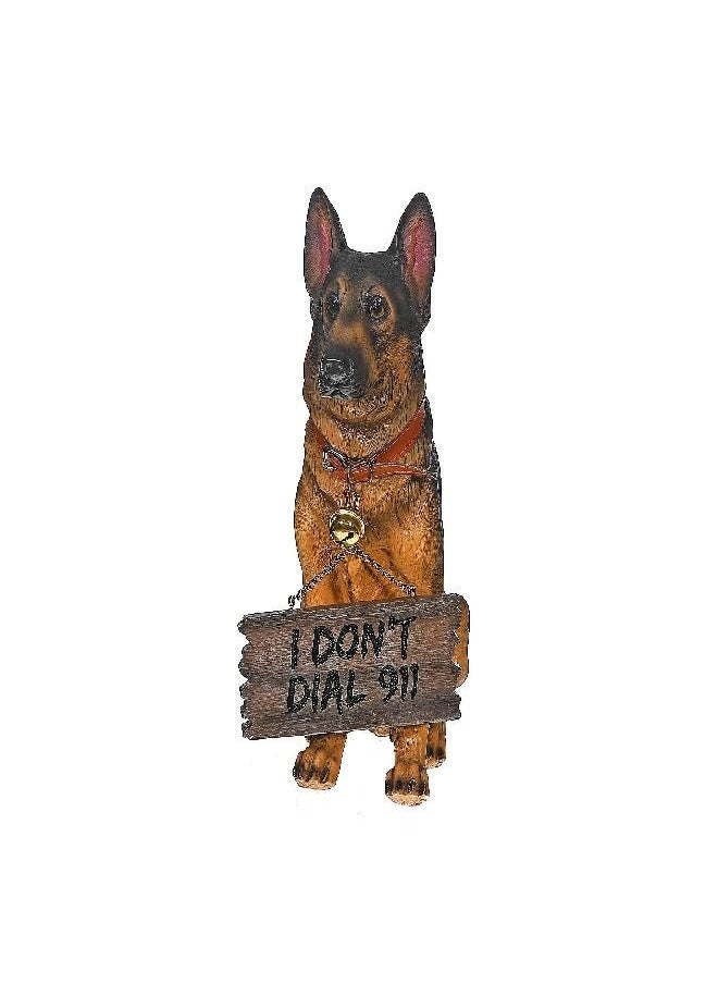 DWK - DWK Front Porch Dog Outdoor Welcome Sign Decorative Statue | Cute Dog Welcome Sign for Front Porch Standing | Decorative Garden Statues - German Shepherd - Image 1