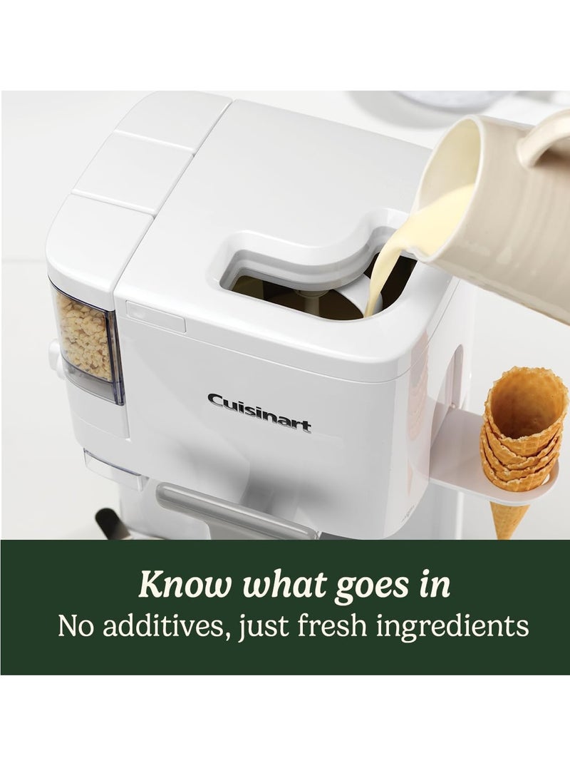 Cuisinart ICE48U Soft Serve Ice Cream Machine – Easy Home Ice Cream Maker With Topping Dispenser, Fully Automatic - Just Add Your Favourite - Image 5