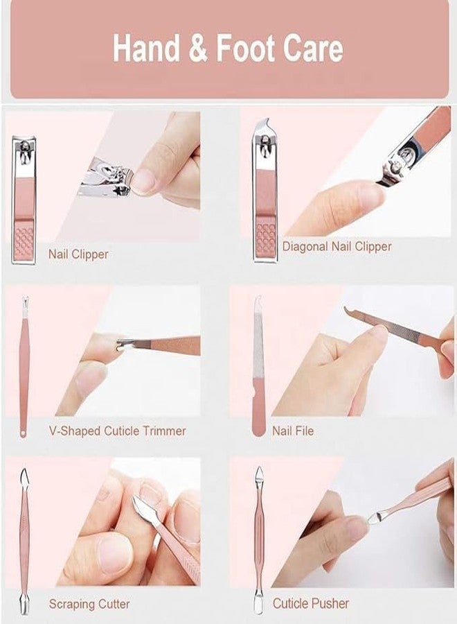 SHOPECOM 10 قطع مجموعة مانيكير ذهبية وردية | أدوات بيديكير احترافية من الفولاذ المقاوم للصدأ للنساء والرجال | مقص، قاطع أظافر، عود أذن، ملاقط مقص | كماشة أصابع أدوات فن الأظافر بيديكير أداة أظافر القدم (1) - Image 4