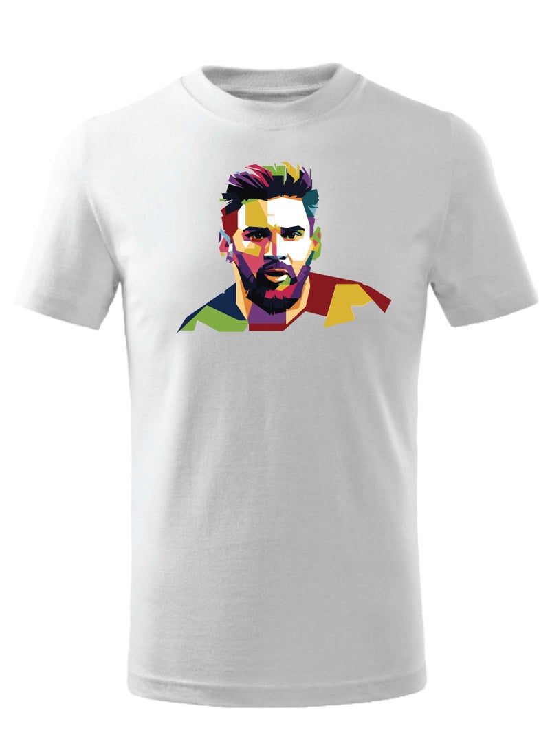 PRINTSHOP4ME Argentina Soccer Printed Round neck cotton Tshirt for Sports fan unisex Adults and Kids White - Image 1