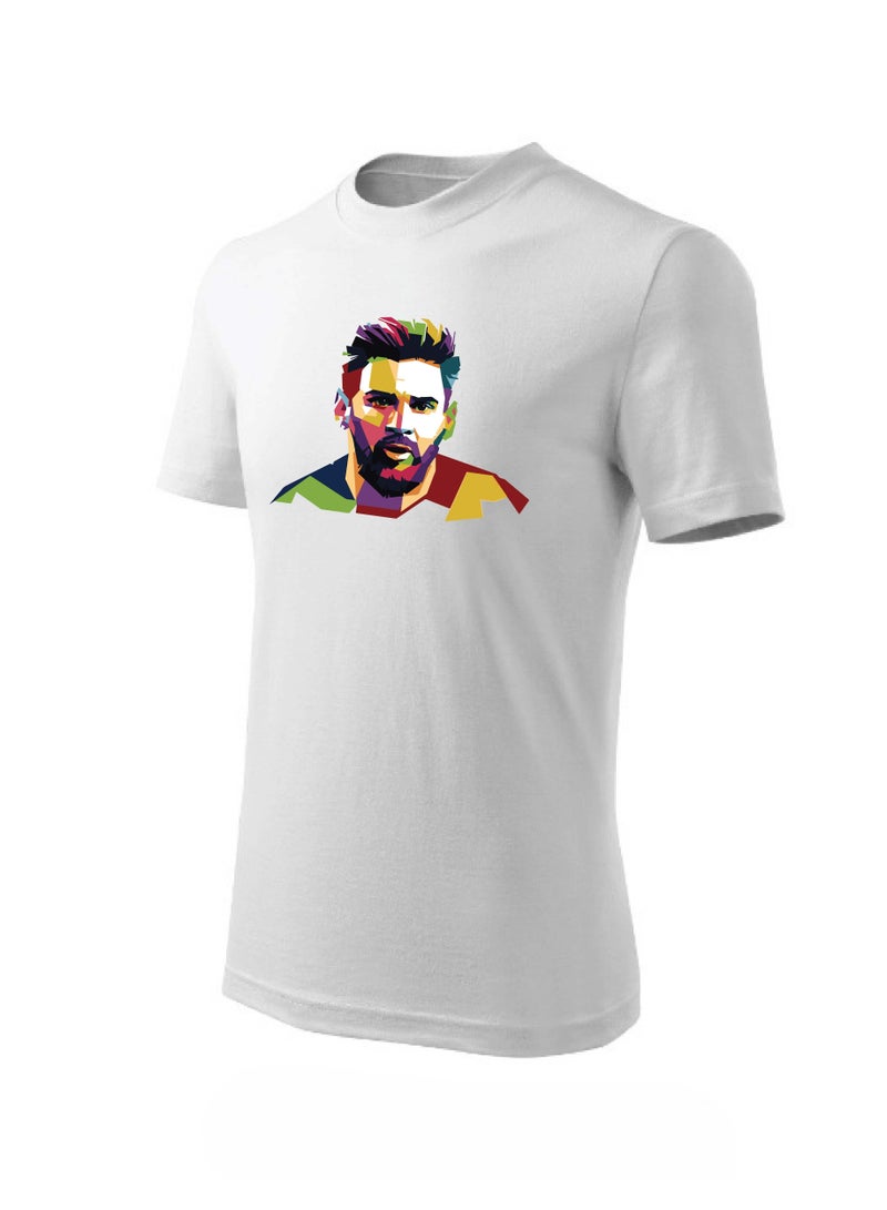 PRINTSHOP4ME Argentina Soccer Printed Round neck cotton Tshirt for Sports fan unisex Adults and Kids White - Image 2