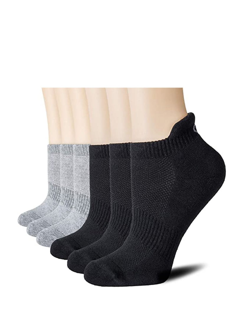Y&D Socks, Athletic Running Socks Low Cut Sports Tab for Men and Women Pure Cotton, Breathable, Comfortable, High-Quality (6 Pairs) - Image 1