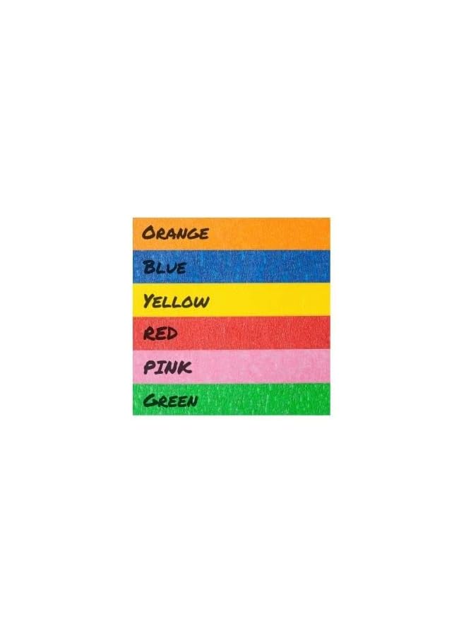 PROMASS promass Colored Masking Tape, Colored Painters Tape Colorful Craft Tape for Kids, Labeling, Arts, Crafts, Coding, School Projects, Party Decorations, 6 RollsX2cm X 20m, Long  - Image 2