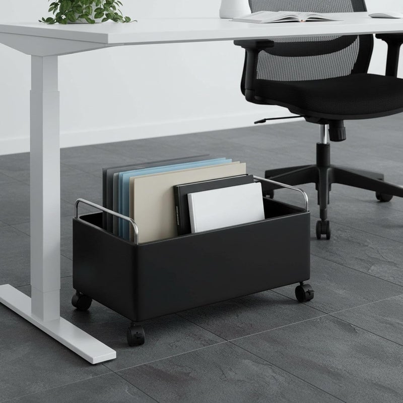 Rolling Cart Storage Organizer Large Capacity Sturdy with Wheels Mobile for Kids Room Study Office, Black S - Image 5