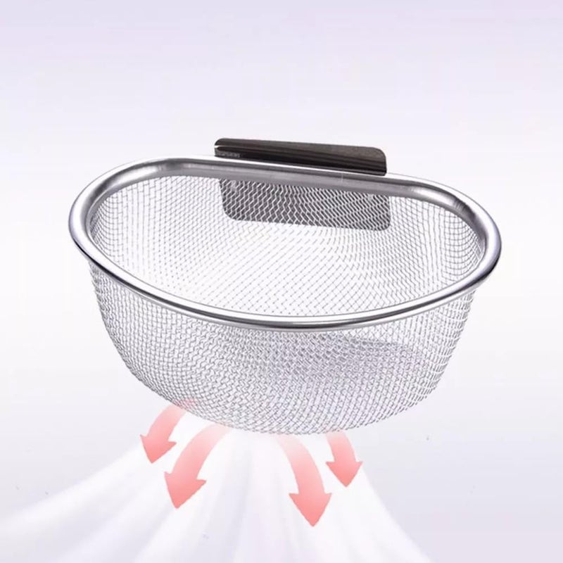 Nityasiddh Stainless Steel Kitchen Sink Mini Drainer Basket Multifunctional Kitchen Storage Shelf Rack WallMounted Kitchen Storage Basket Sink Strainer - Image 4
