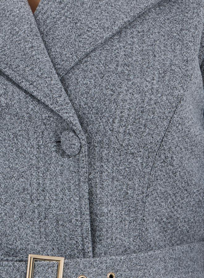 ستايلي فستان ميدي بمقاس كبير وحزام خصر - Image 3