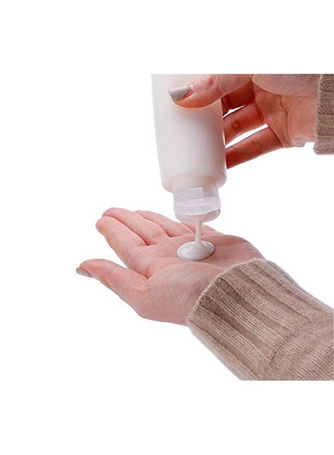 UPSTORE 2Pcs Empty Refillable Plastic Clear Soft Tube Squeeze Bottle Jars With Flip Cover Cosmetic Makeup Packing Storage Holder Containers For Toner Lotion Shower Gel Cleaser Shampoo (400Ml/13.3Oz) - Image 3