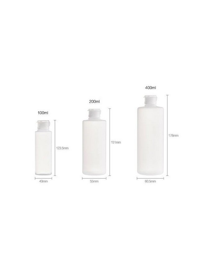 UPSTORE 2Pcs Empty Refillable Plastic Clear Soft Tube Squeeze Bottle Jars With Flip Cover Cosmetic Makeup Packing Storage Holder Containers For Toner Lotion Shower Gel Cleaser Shampoo (400Ml/13.3Oz) - Image 2