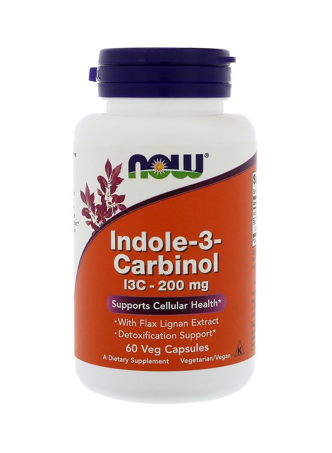 Now Foods Pack Of 2 Indole-3-Carbinol 200 mg - 60 Veg Capsules - Image 1