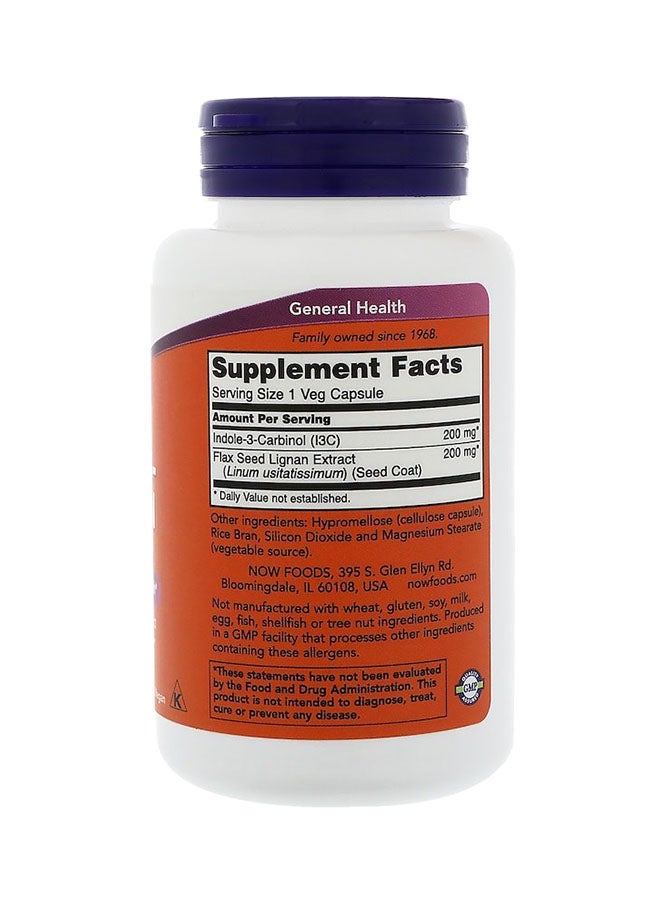Now Foods Pack Of 2 Indole-3-Carbinol 200 mg - 60 Veg Capsules - Image 2