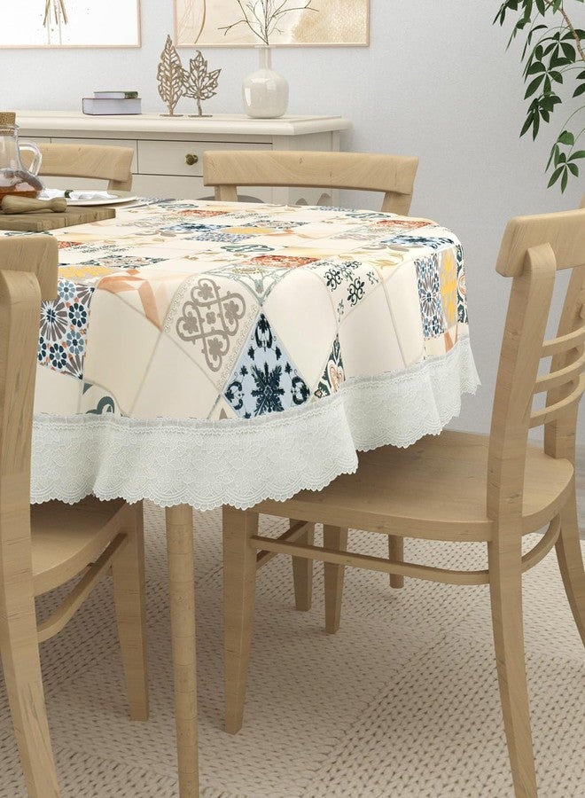 Clasiko 6 Seater Oval Dining Table Cover; 60x90 Inches or 152x228 Cms; Material - PVC; Anti Slip; Multicolor Checks - Image 4