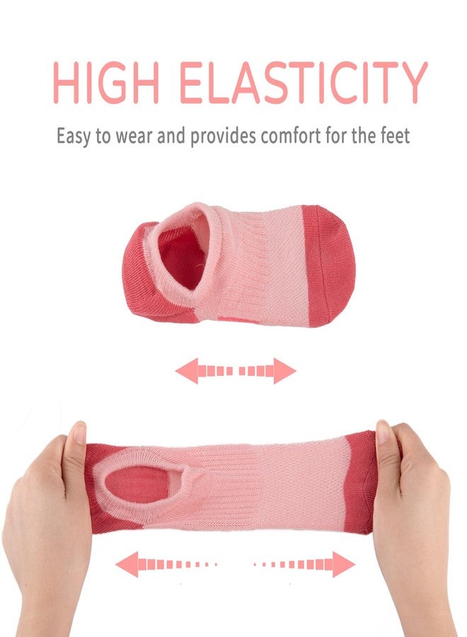 Comfoex 12 Pairs Girls No Show Socks Cotton Non Slip Mesh Low Cut Ankle Invisible Kids Socks With Grips - Image 2