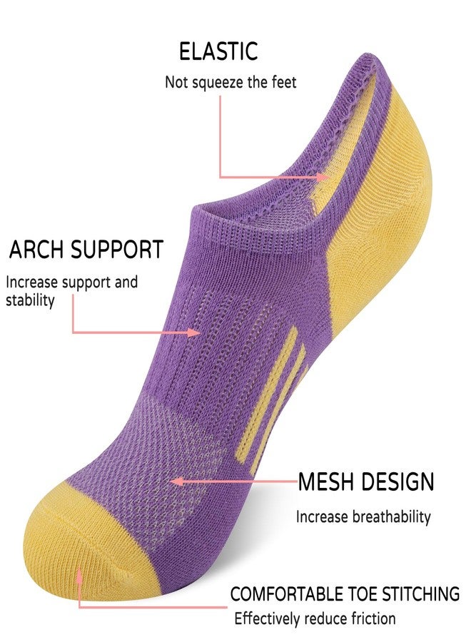 Comfoex 12 Pairs Girls No Show Socks Cotton Non Slip Mesh Low Cut Ankle Invisible Kids Socks With Grips - Image 4