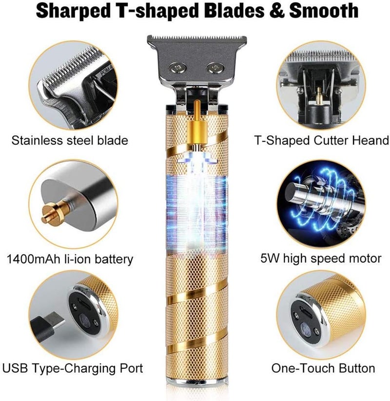 klarako Hair Clippers for Men, Professional Cordless Beard Trimmer,Ornate Clippers Rechargeable Cordless Close Cutting TBlade Trimmer Professional Hair Cutting Kit for Home Use - Image 2