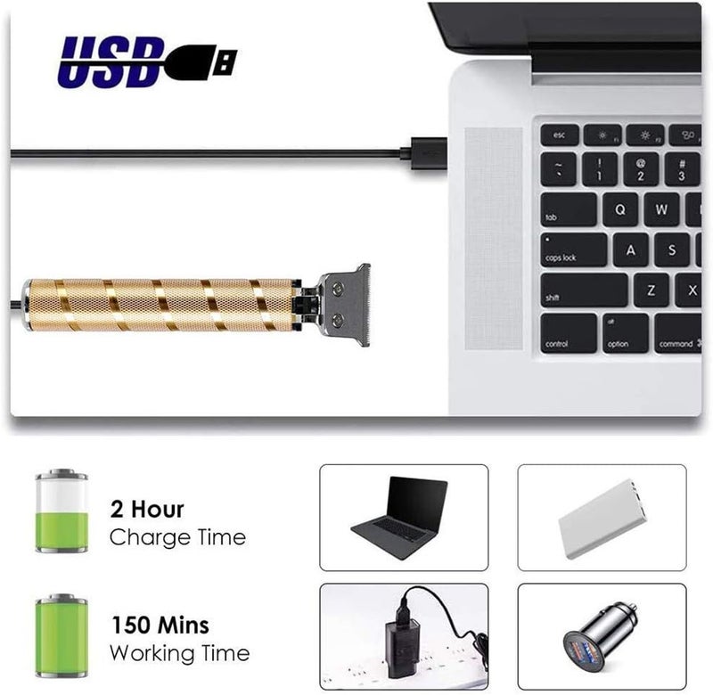 klarako Hair Clippers for Men, Professional Cordless Beard Trimmer,Ornate Clippers Rechargeable Cordless Close Cutting TBlade Trimmer Professional Hair Cutting Kit for Home Use - Image 3