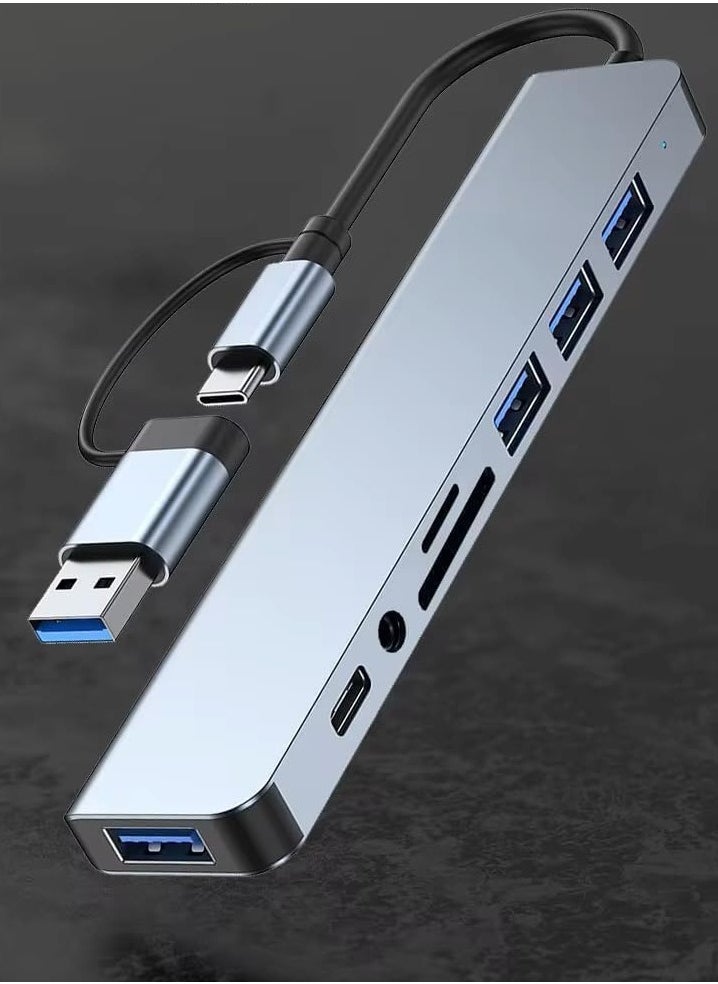 JAJEEK 8-in-1 USB C Hub Type C Multiport Adapter with 4K HDMI, PD Power Delivery, Ethernet, USB-C, 2 USB Ports, SD/TF Card Reader – Compatible with MacBook Pro, XPS, and More Type-C Devices  - Image 5