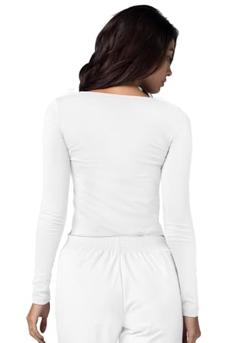 Adar Uniforms Underscrubs for Women 3 Pack - Long Sleeve Underscrub Comfort Tee - 2903 - White - L - Image 5