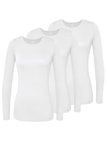 Adar Uniforms Underscrubs for Women 3 Pack - Long Sleeve Underscrub Comfort Tee - 2903 - White - L - Image 1
