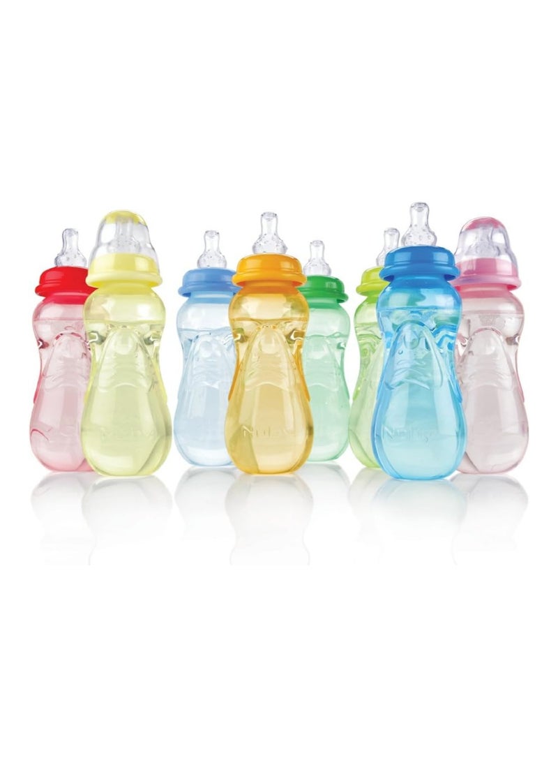 Nuby Non Drip Standard Neck Bottles 10 Ounce Colors May Vary 3 Count Pack Of 1  - Image 1