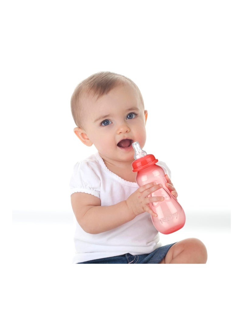 Nuby Non Drip Standard Neck Bottles 10 Ounce Colors May Vary 3 Count Pack Of 1  - Image 4