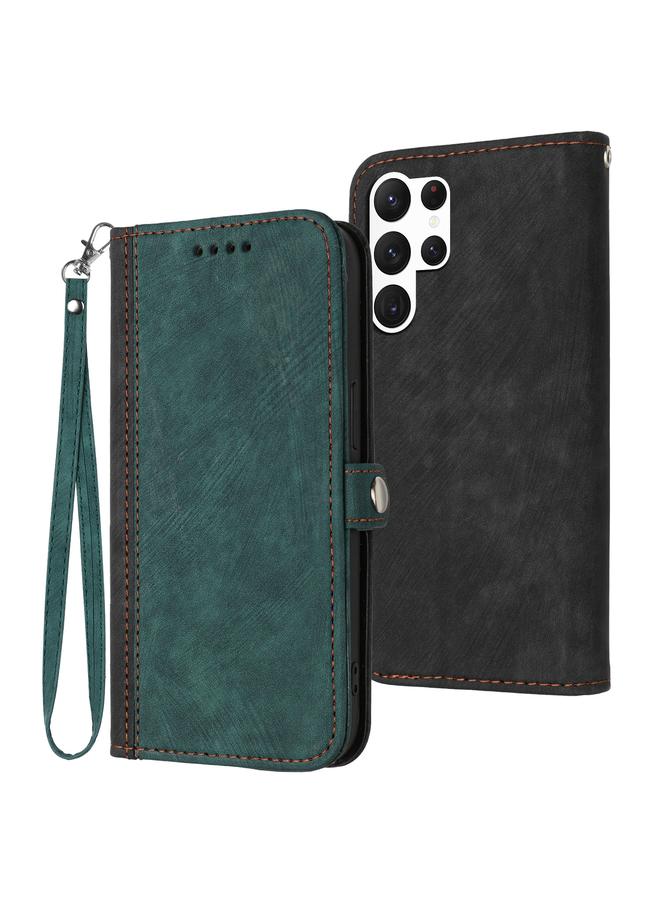 S-TOP Case For Samsung Galaxy S23 Ultra 5G Side Buckle Double Fold Hand Strap Leather Phone Case - Image 1