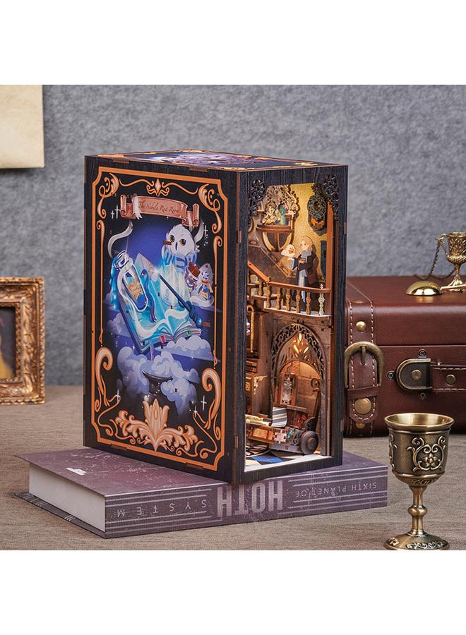 Bluejw CuteBee Nebula Resting Room Diy Wooden 3D Handmade Assembled Book Stand Model Ornaments Toys For Birthday - Image 1