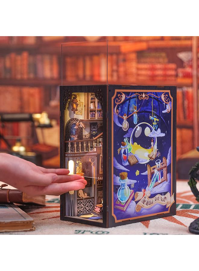 Bluejw CuteBee Nebula Resting Room Diy Wooden 3D Handmade Assembled Book Stand Model Ornaments Toys For Birthday - Image 4