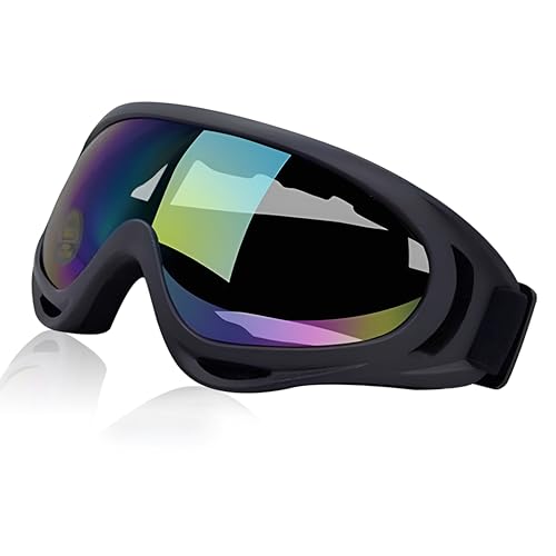 MIKANIX Motorcycle Riding Eyewear Helmet Goggles Anti Scratch | UV Protective Windproof Dirt Shield For Cycling, Bike Riding Off Road Racing And Outdoor Activities (MULTI) - Image 1