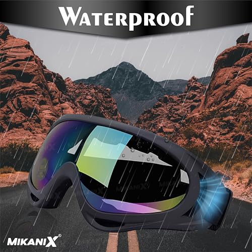 MIKANIX Motorcycle Riding Eyewear Helmet Goggles Anti Scratch | UV Protective Windproof Dirt Shield For Cycling, Bike Riding Off Road Racing And Outdoor Activities (MULTI) - Image 4