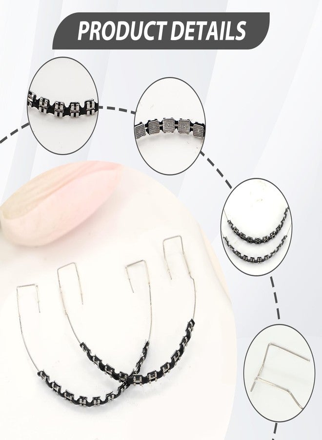 braxan Fake Braces, Temporary Tooth Decoration with Brackets & Wire, Removable Fake Braces Kit for Orthodontists to Explain, for Dental Students to Practice, Brackets Falsos Para Dientes (Black) - Image 3