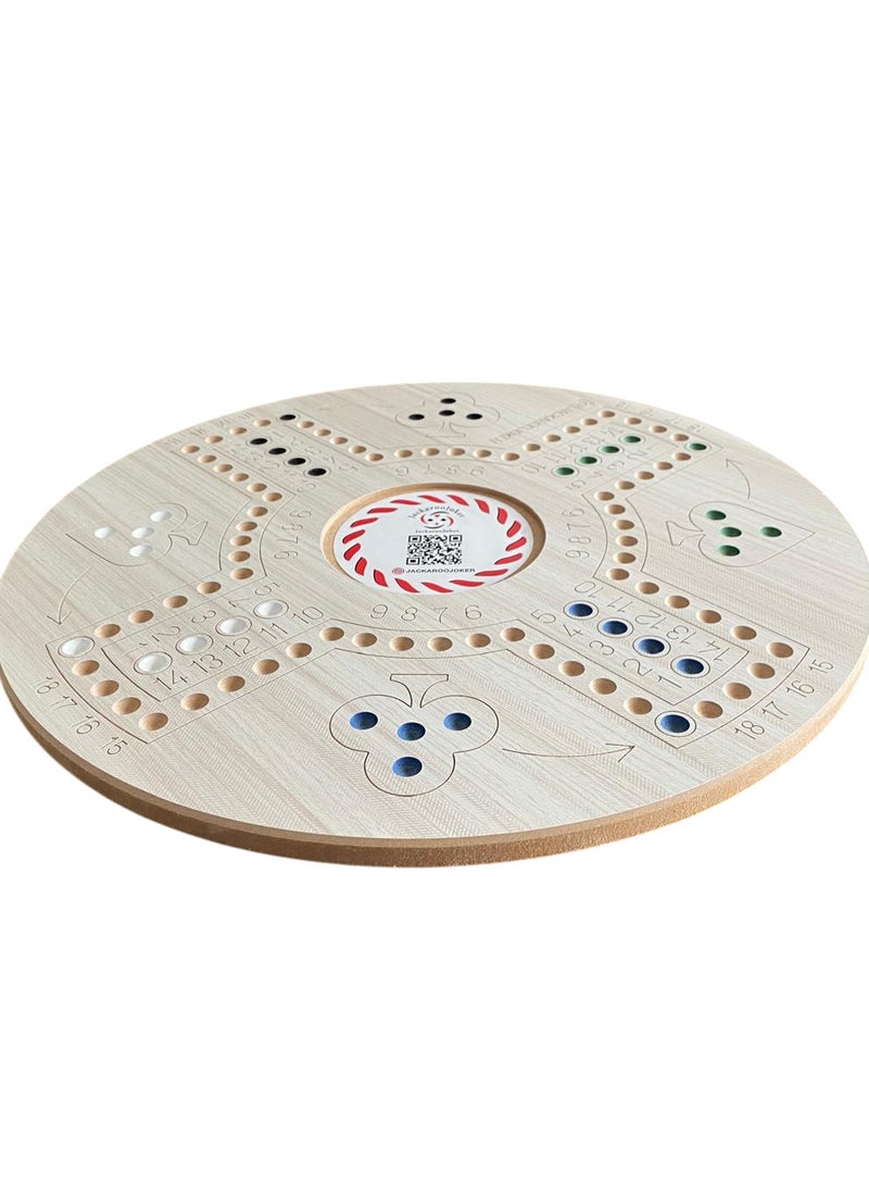 جاكارو جوكر جاكاروا ملون مزدوج الجوانب لـ 4-6 لاعبين مع كرات وبطاقات - Image 3