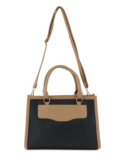 London Rag Black Block Tote Bag