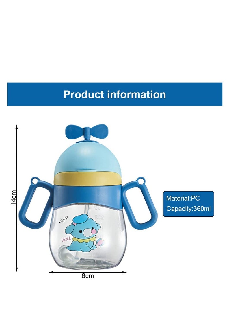 XiuWoo Baby Sippy Cup, Leak-Proof Cup with Weighted Straw - 360ml for Toddlers 8+ Months Easy Learning Drinking - Image 3