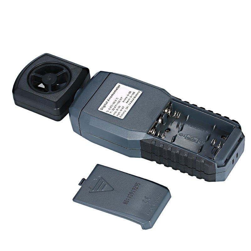 مقياس سرعة الهواء والحرارة الرقمي بالشاشة LCD SMART SENSOR ST9606 - مقياس محمول لقياس سرعة الهواء ومقياس سرعة الهواء مع ضوء خلفية - Image 2